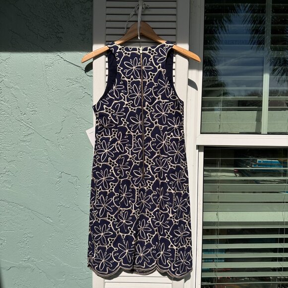 Lilly Pulitzer Augusta Shift Dress True Navy Lace - Picture 3 of 6